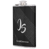 Flasques "Homme d'affaires prospère" Silver personnel Monog (Gauche)