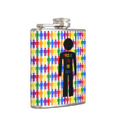 Flasques Hommes gays LGBTQ Silhouette et arc-en-ciel (Droite)