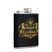 Flasques Honor and Courage Black Stainless Steel Hip Flask (Droite)