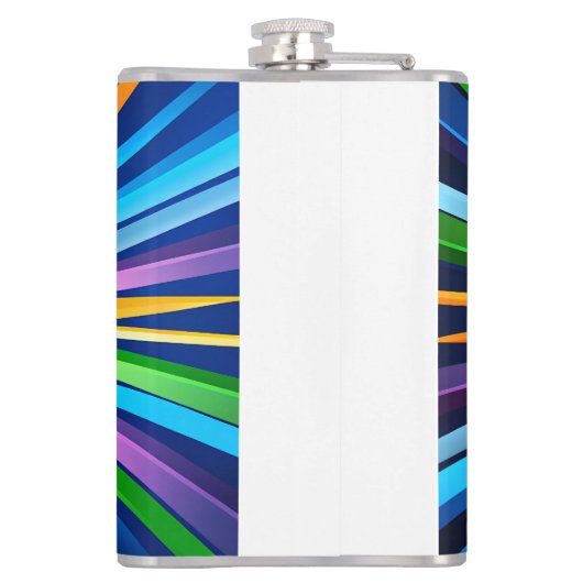 Flasques Horloge murale moderne avec soleil radial arc-en-c (Dos)