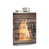 Flasques Horse Cowboy Boots Rustic Barque (Droite)