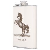 Flasques Horse Custom Name Equestrian Style Elegant (Gauche)