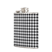 Flasques Houndstooth noir et blanc par Shirley Taylor (Gauche)