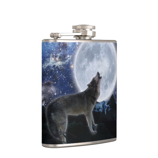 Flasques Howling Arctic Wolf Wildlife (Droite)