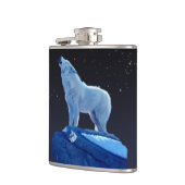 Flasques Howling Arctic Wolf Wildlife (Gauche)