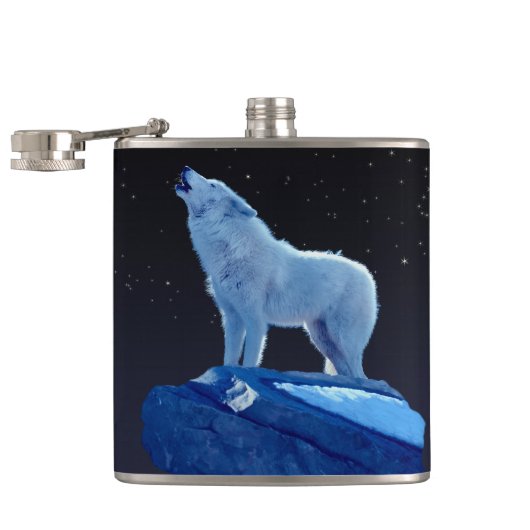 Flasques Howling Arctic Wolf Wildlife (Ouvert)