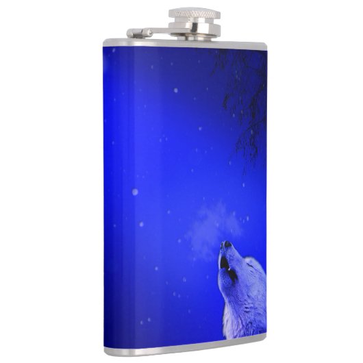 Flasques Howling Timber Wolf in the Snow Lite Night (Droite)