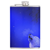 Flasques Howling Timber Wolf in the Snow Lite Night (Devant)