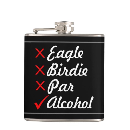 Flasques Humour Eagle Birdie Par Alcohol (Devant)