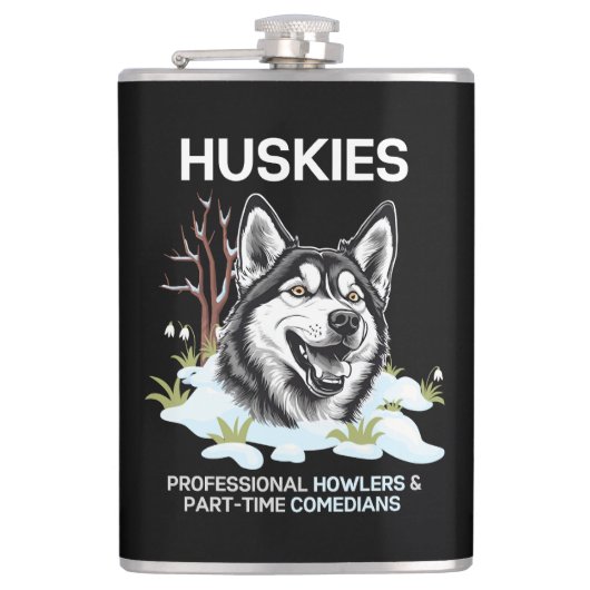 Flasques Huskies : Howlers professionnels et comédien à tem (Devant)