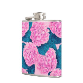 Flasques Hydrangea aquarelle motif, rose et bleu (Gauche)