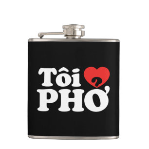 Flasques I Heart (Love) Pho (Tôi PHỞ)