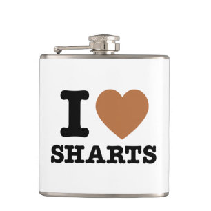 Flasques I Heart Sharts Funny Graphic