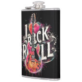 Flasques I Love Rock N Roll Guitare Électrique Peinture (Gauche)