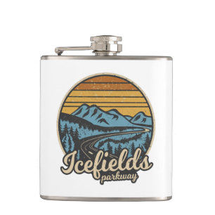 Flasques Icefields Parcours Alberta Canada Retro