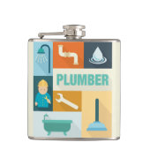 Flasques Iconique de plombier professionnel (Devant)