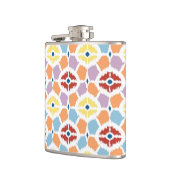 Flasques Ikat coloré de diamants géométrique (Gauche)