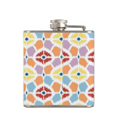 Flasques Ikat coloré de diamants géométrique (Dos)