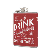 Flasques Il est temps de boire du Champagne Red Holiday Fla (Gauche)
