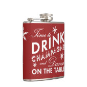 Flasques Il est temps de boire du Champagne Red Holiday Fla (Droite)