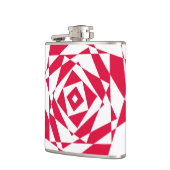 Flasques Illusion abstraite rouge blanc (Gauche)