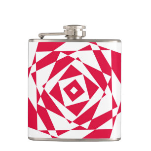Flasques Illusion abstraite rouge blanc