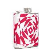 Flasques Illusion abstraite rouge blanc (Droite)