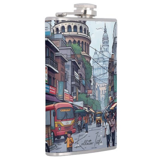 Flasques Illustration Ai de Calcutta, Inde (Droite)