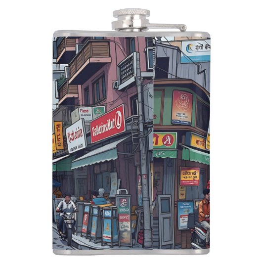 Flasques Illustration Ai de Calcutta, Inde (Dos)