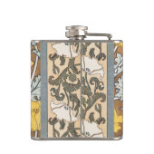 Flasques Illustration Art Nouveau Poppy Fleur Jaune (Dos)