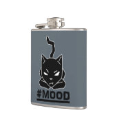 Flasques Illustration de logo de noir de chat de #MOOD (Gauche)