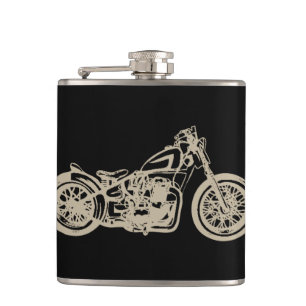 Flasques Illustration de moto vintage