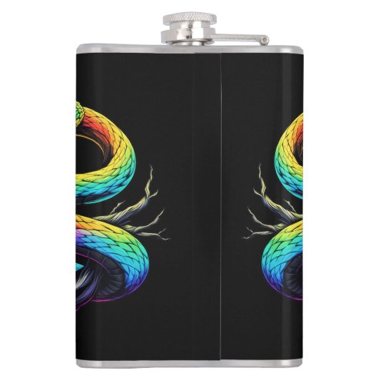 Flasques Illustration de serpent coloré (Dos)