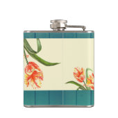 Flasques Illustration des tulipes de perroquet jaune aquare (Dos)