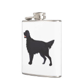 Flasques Illustration Flat-Coated Retriever Dog Breed (Gauche)