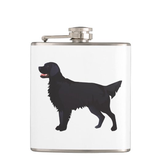 Flasques Illustration Flat-Coated Retriever Dog Breed (Devant)