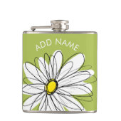 Flasques Illustration florale Daisy tendance - chaux et jau (Devant)