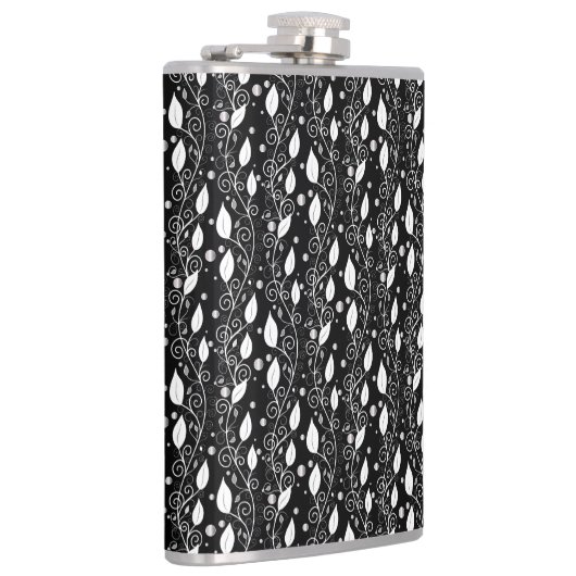 Flasques Illustration moderne abstraite d'encre noire et bl (Droite)