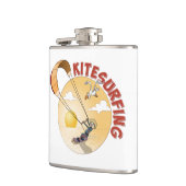 Flasques Illustration orange de kitesurf. (Gauche)