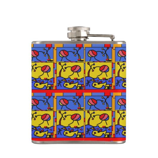 Flasques Image avec art moderne poisson (Dos)