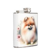 Flasques Image d'aquarelle mignonne Pomeranian (Droite)