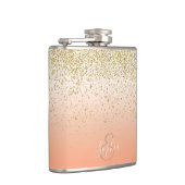 Flasques Image de dégradé de bleus de confetti en faux or (Droite)