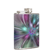 Flasques Imaginaire coloré Abstrait Fleur fractale moderne (Droite)