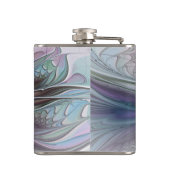 Flasques Imaginaire coloré Abstrait Fleur fractale moderne (Dos)