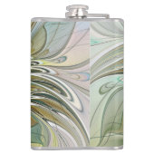 Flasques Imaginaire Floral Fleur Art Fractal Moderne Avec O (Dos)