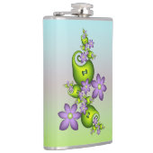 Flasques Imaginaire Floral Fleurs Lilac Formes vertes Fract (Droite)