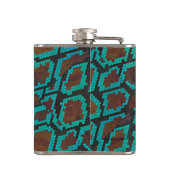 Flasques Impression Brown et Turquoise de serpent (Dos)