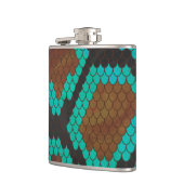 Flasques Impression Brown et Turquoise de serpent (Gauche)