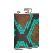 Flasques Impression Brown et Turquoise de serpent (Droite)