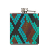 Flasques Impression Brown et Turquoise de serpent (Dos)
